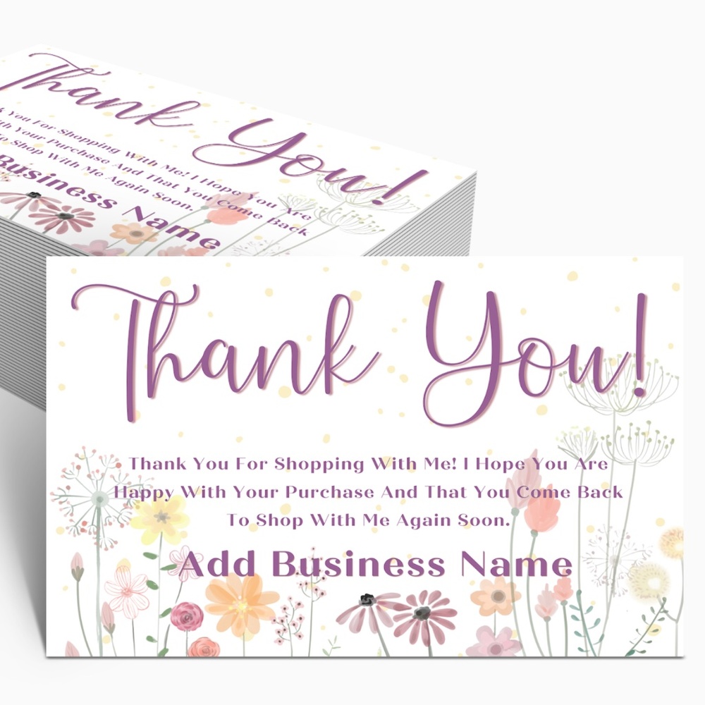 Business Thank You Post Card